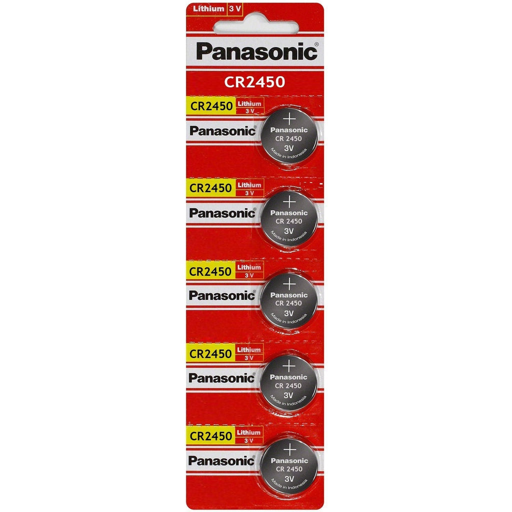 Panasonic CR2450 Lithium Battery 3V (5 Batteries Per Pack) - LeoForward Australia