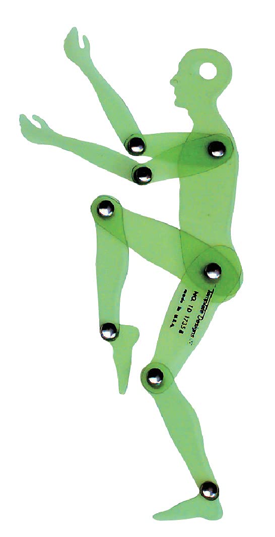 Jack Richeson Human Figure Positioning Template, 6-3/4 in, Green - LeoForward Australia