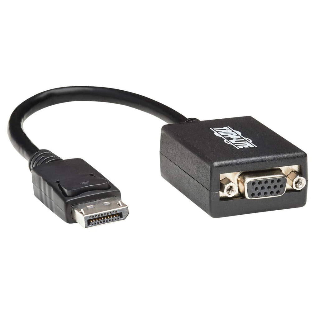 Tripp Lite DisplayPort to VGA Video Adapter, DP to VGA Video Converter, Active Display Adapter (M/F), 6 in. (P134-06N-VGA), Black - LeoForward Australia