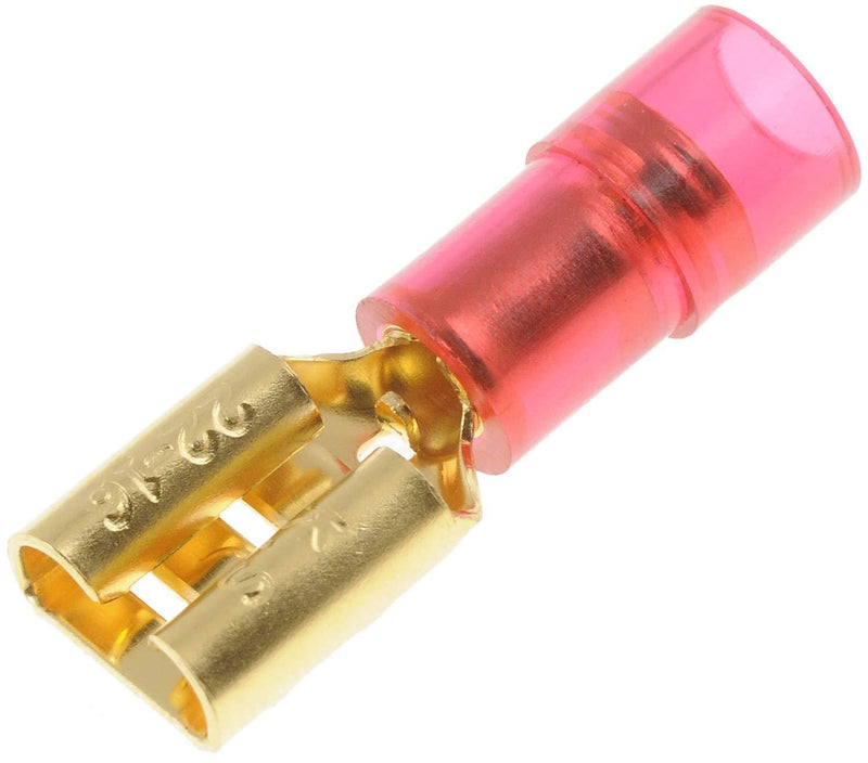  [AUSTRALIA] - Dorman 84537 Red .25" Female 22-18 Gauge Gold Plated Quick Disconnect