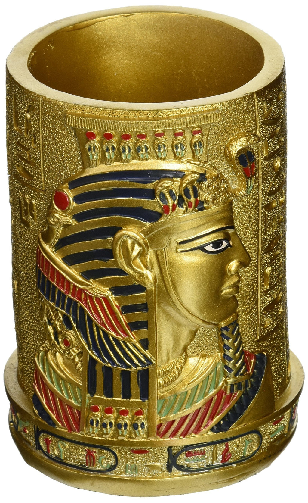 Design Toscano QL1244 Egyptian Pharaoh Pen Vessel,full color - LeoForward Australia