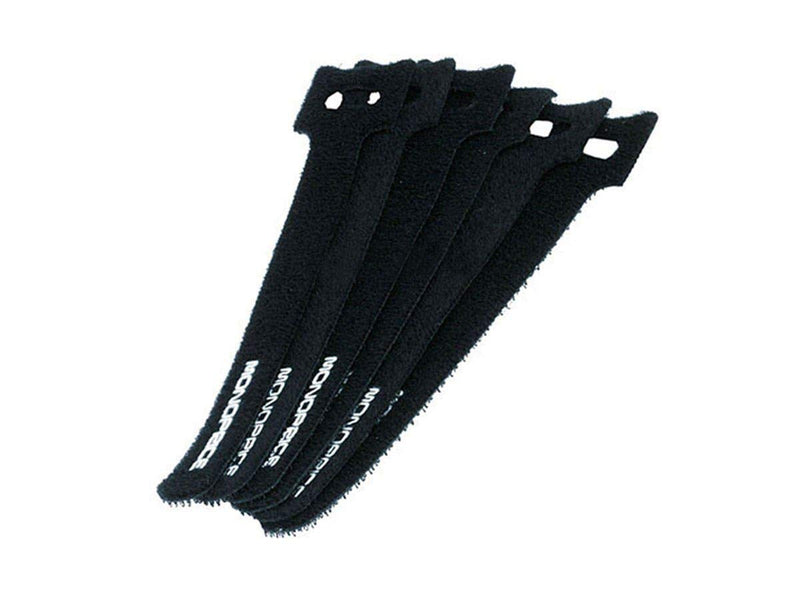  [AUSTRALIA] - Monoprice Hook and Loop Fastening Cable Ties 6 in 50 pcs/pack Black 50 Pack 6in