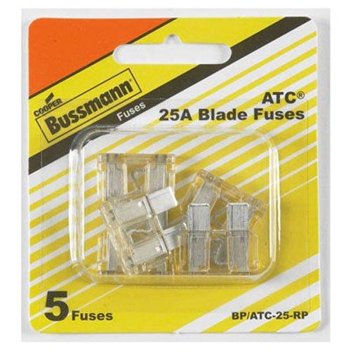 Bussmann BP/ATC-25-RP ATC Automotive Blade Fuse (25 Amp (Card)), 5 Pack - LeoForward Australia