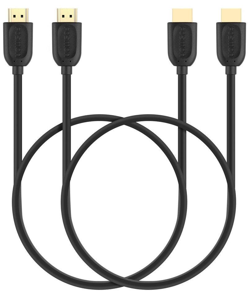  [AUSTRALIA] - Fosmon 4K HDMI Cable 6 FT (2 Pack), Gold-Plated Ultra High Speed [10.2Gbps UHD 2160p@30Hz 3D HD 1080p] Supports Fire TV, Apple TV, Ethernet, Audio Return, Xbox Playstation PS3 PS4 PC