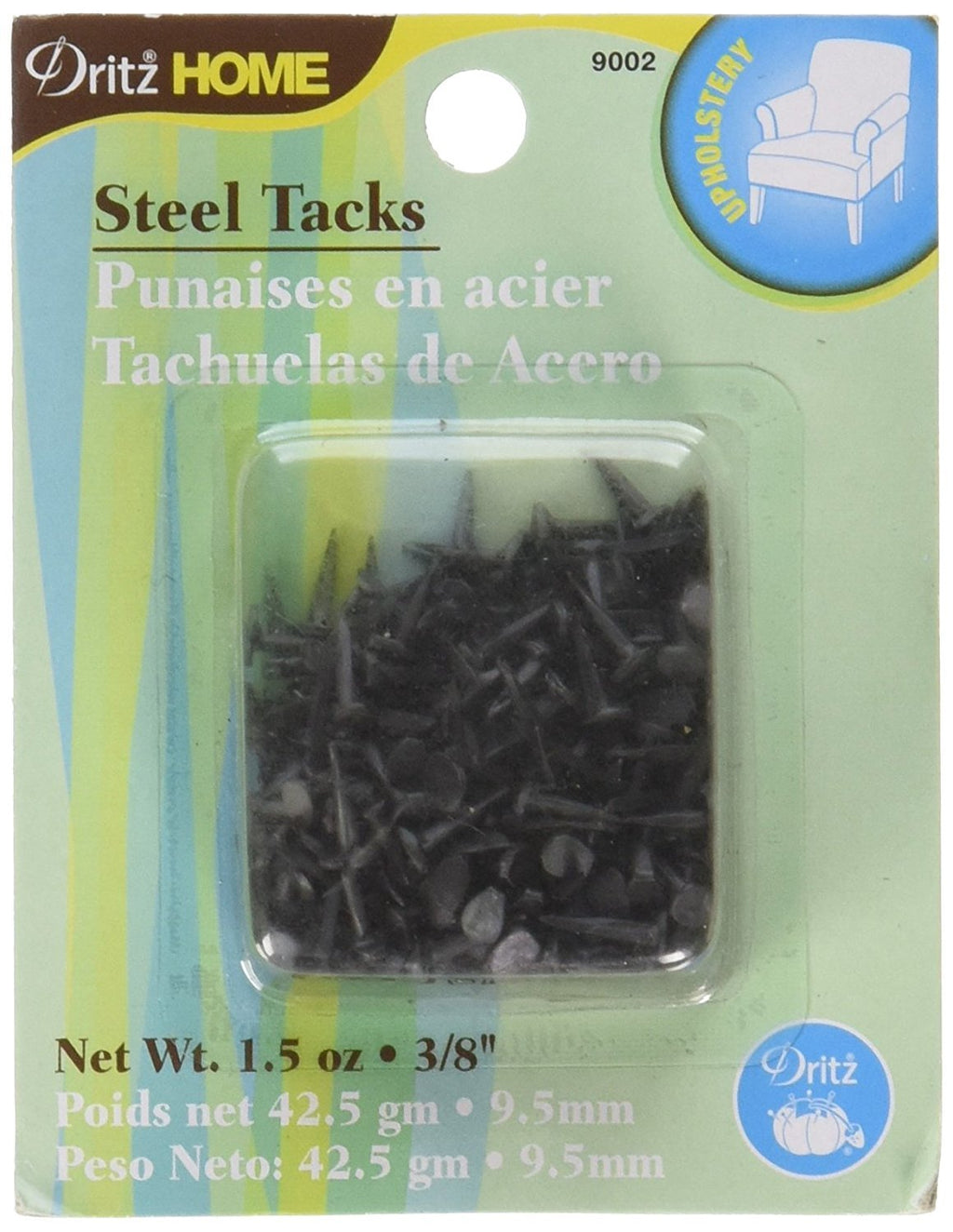  [AUSTRALIA] - Dritz Home 9002 Upholstery Tacks, #3 - (3/8-Inch), Black (1.5-Ounce) #3 - (3/8-Inch)