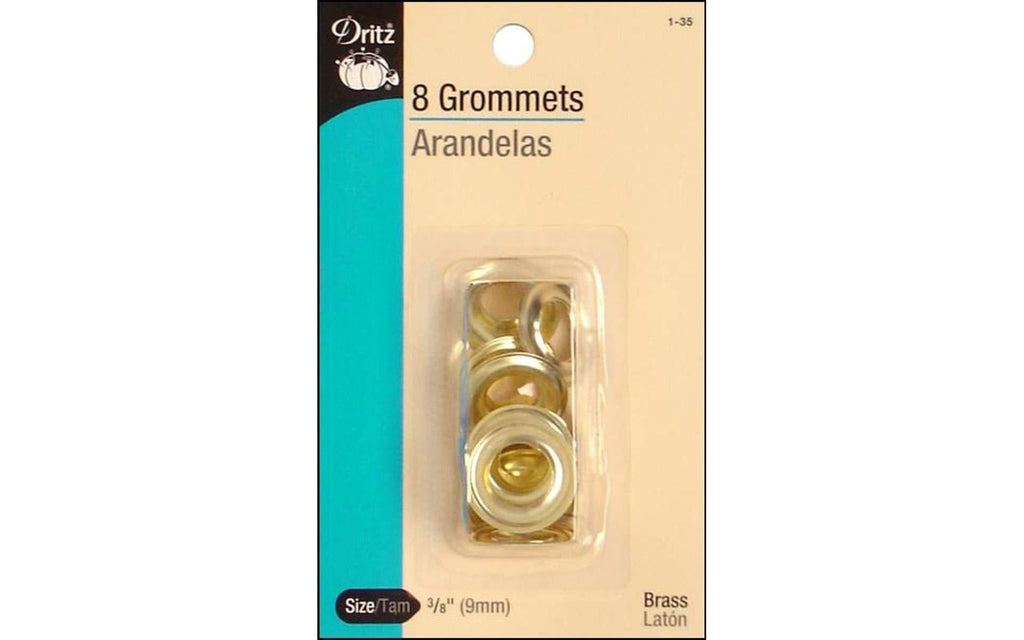 Dritz 3/8" Grommet-Kits, Gold, 8 Grommets - LeoForward Australia