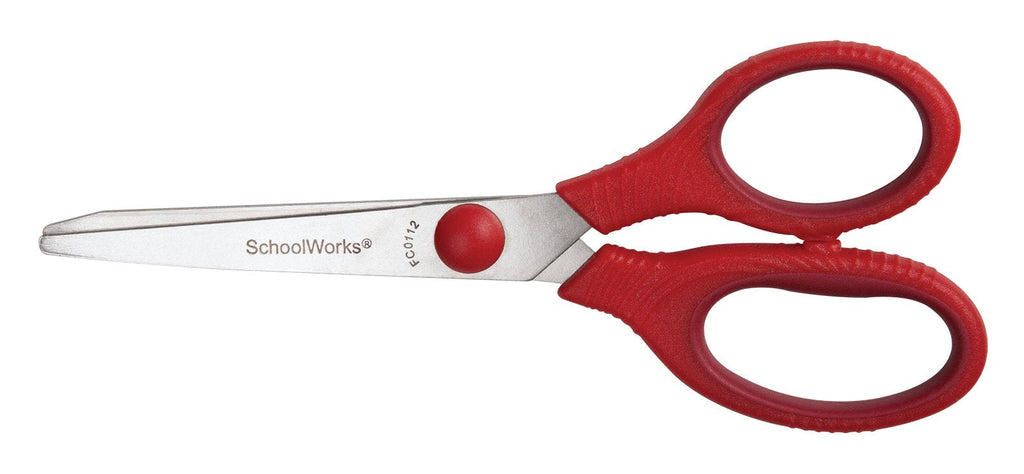  [AUSTRALIA] - SchoolWorks 5 Inch Squishgrip Pointed-tip Kids Scissors, Assorted Colors (105580-1001)