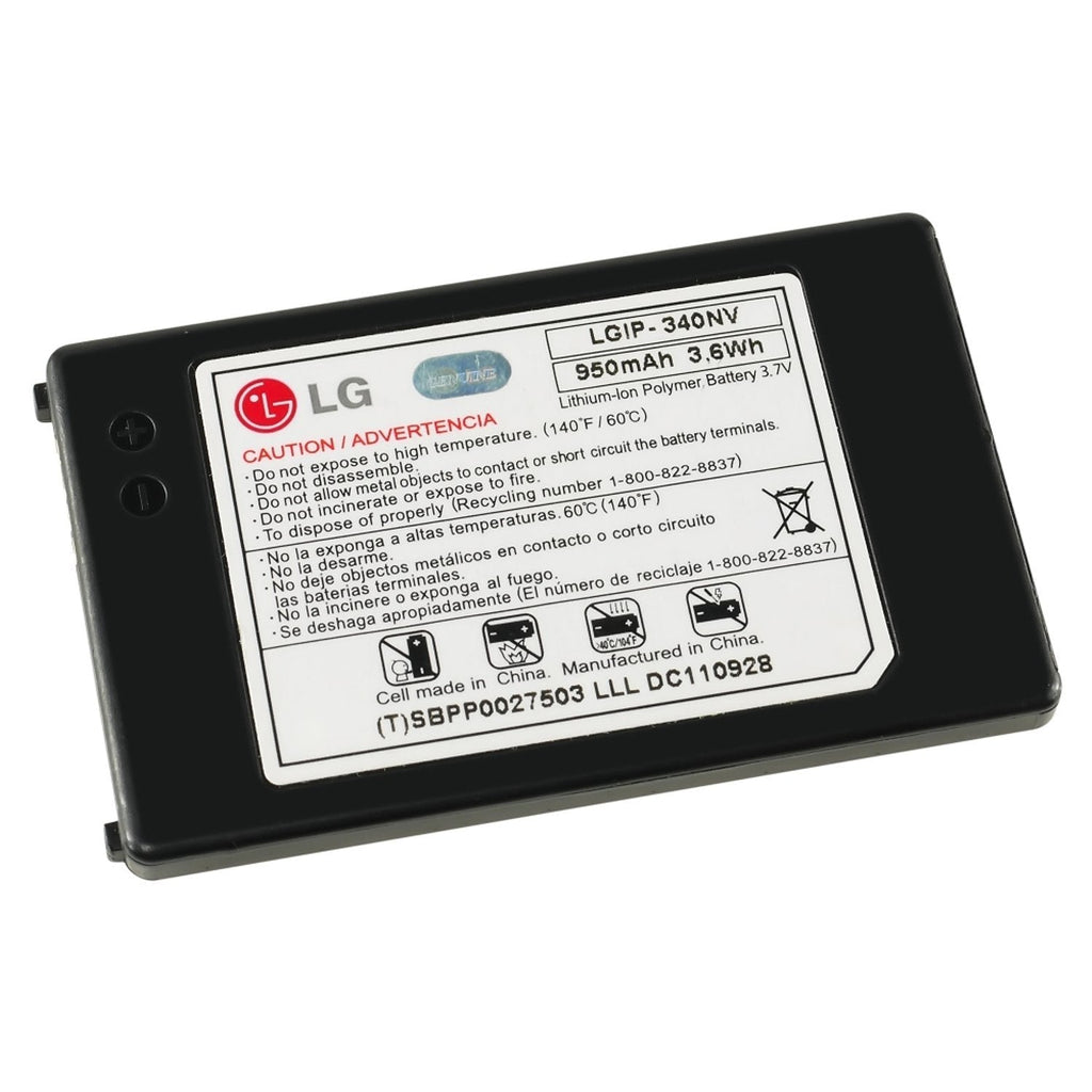 LG LGIP-340NVSTD 950mAh Original OEM Battery for the LG Cosmos VN250 and Octane VN530 - Non-Retail Packaging - Black - LeoForward Australia