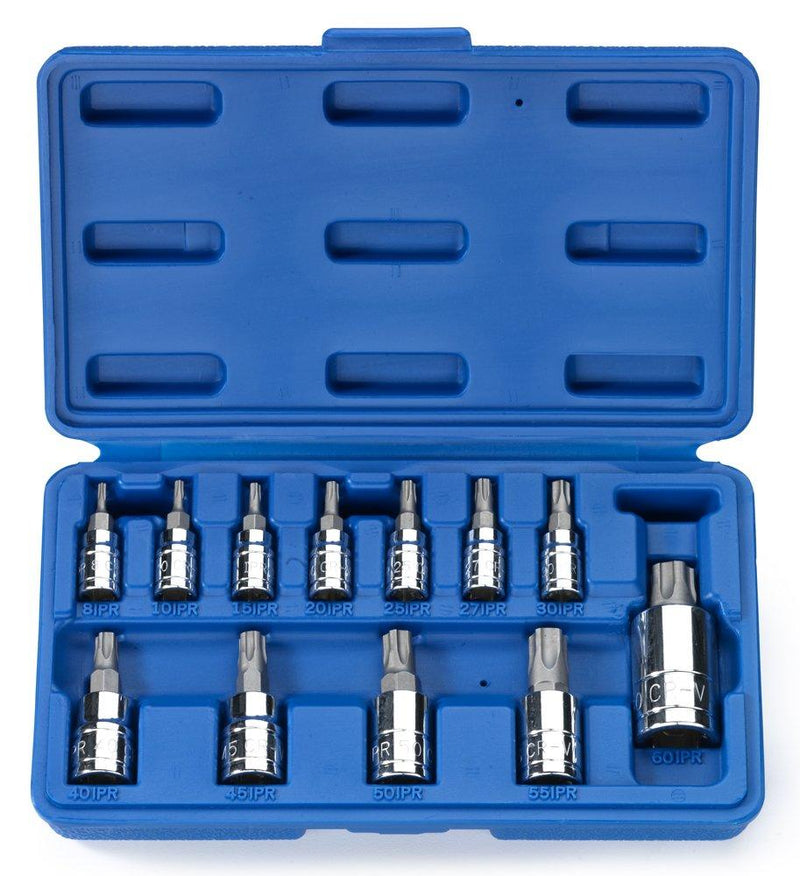  [AUSTRALIA] - Neiko 10085A Tamperproof Torx Plus Bit Socket, 12 Piece Set | 5 Point Star, 8 IPR - 60 IPR | Cr-V & S2 Steel