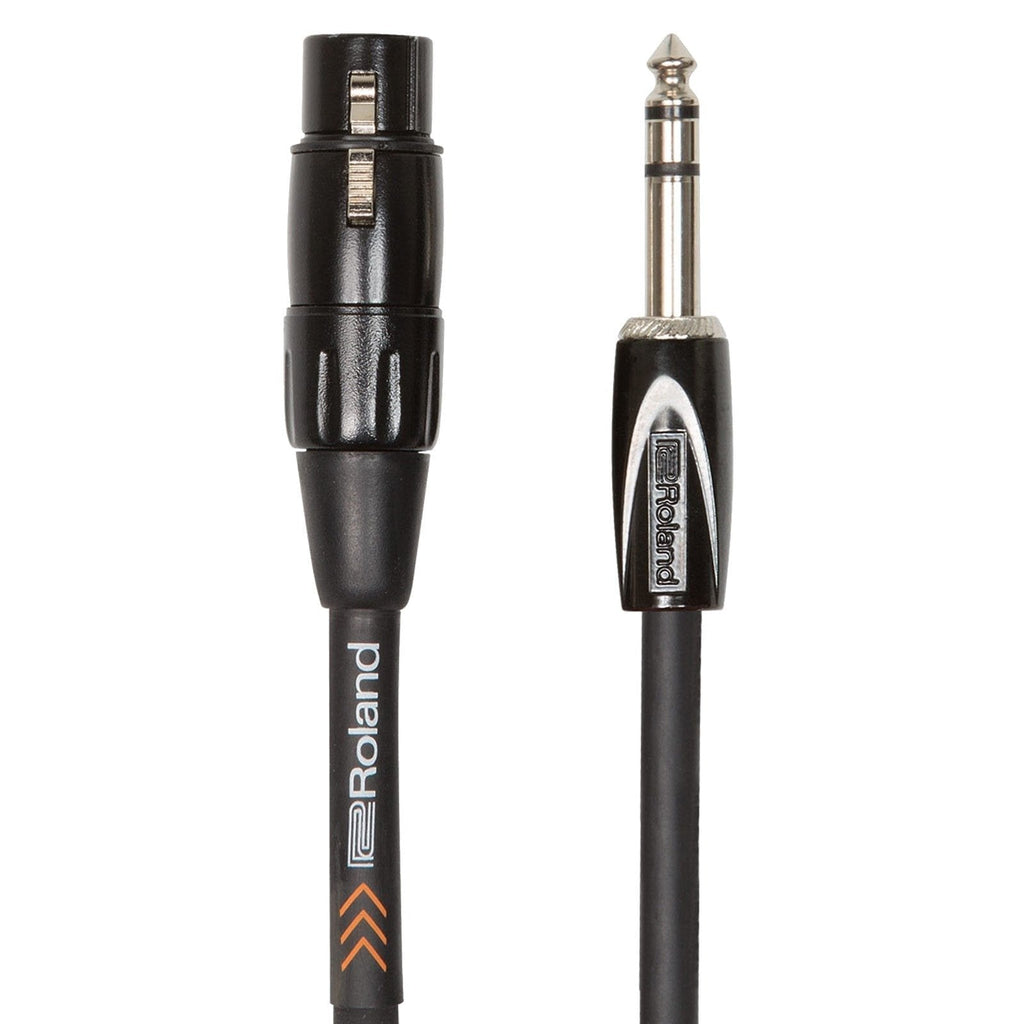  [AUSTRALIA] - Roland Black Series Interconnect Cable, 1/4-Inch TRS to XLR (Female), 5-Feet