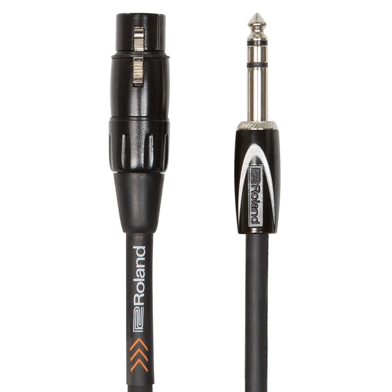  [AUSTRALIA] - Roland Black Series Interconnect Cable, 1/4-Inch TRS to XLR (Female), 5-Feet