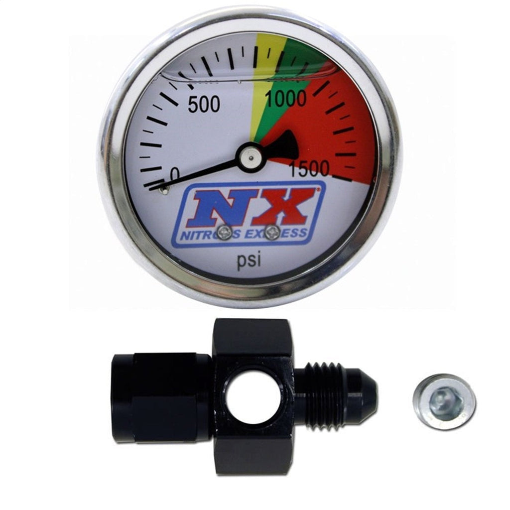  [AUSTRALIA] - Nitrous Express 15509 D-4 0-1500 psi N2O Flo-Thru Pressure Gauge