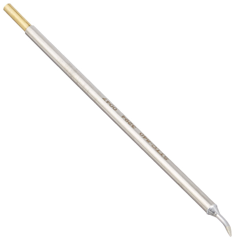  [AUSTRALIA] - Metcal STTC-840 STTC Series Soldering Cartridge for Ceramic and High Thermal Demand Applications, Conical Sharp Bent 30° Long Reach, 0.4mm Tip Size, 16mm Tip Length