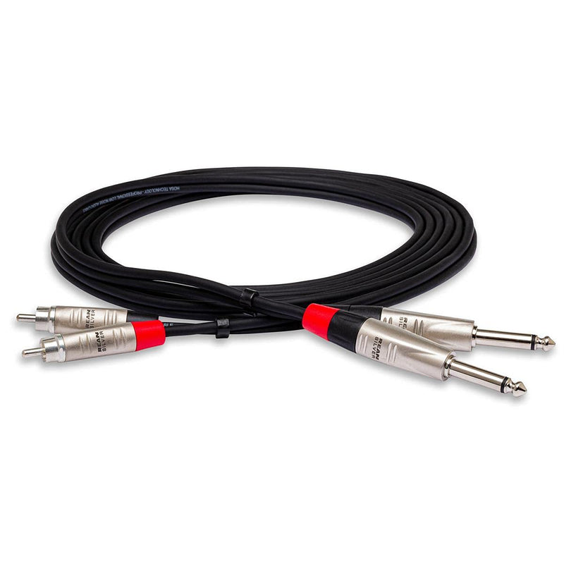  [AUSTRALIA] - Hosa Hpr-020x2 Pro Dual Cable 1/4-Inch TS - RCA 20 Feet