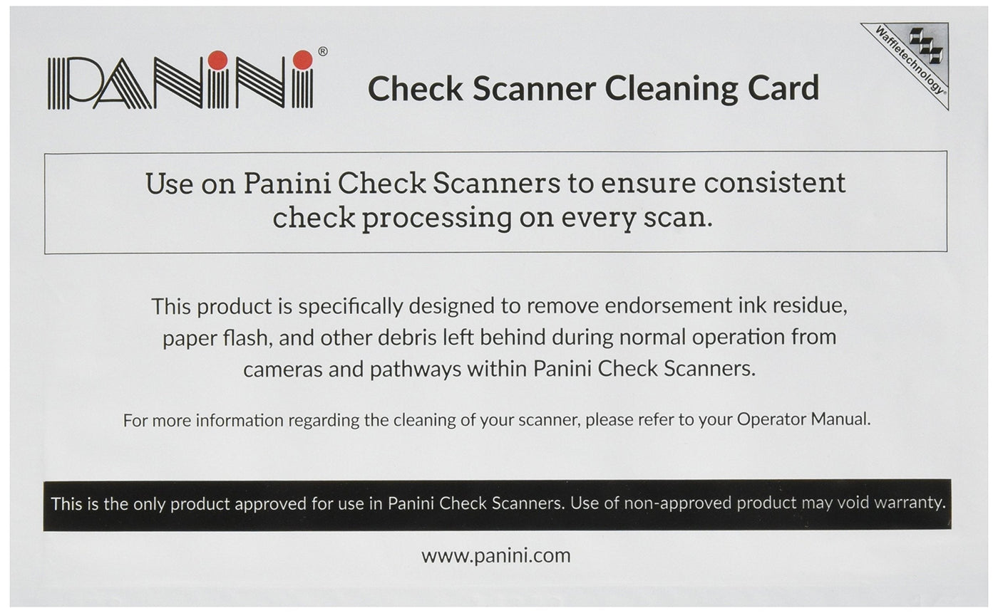 Panini Check Scanner Cleaning Cards featuring Waffletechnology (15 car ...