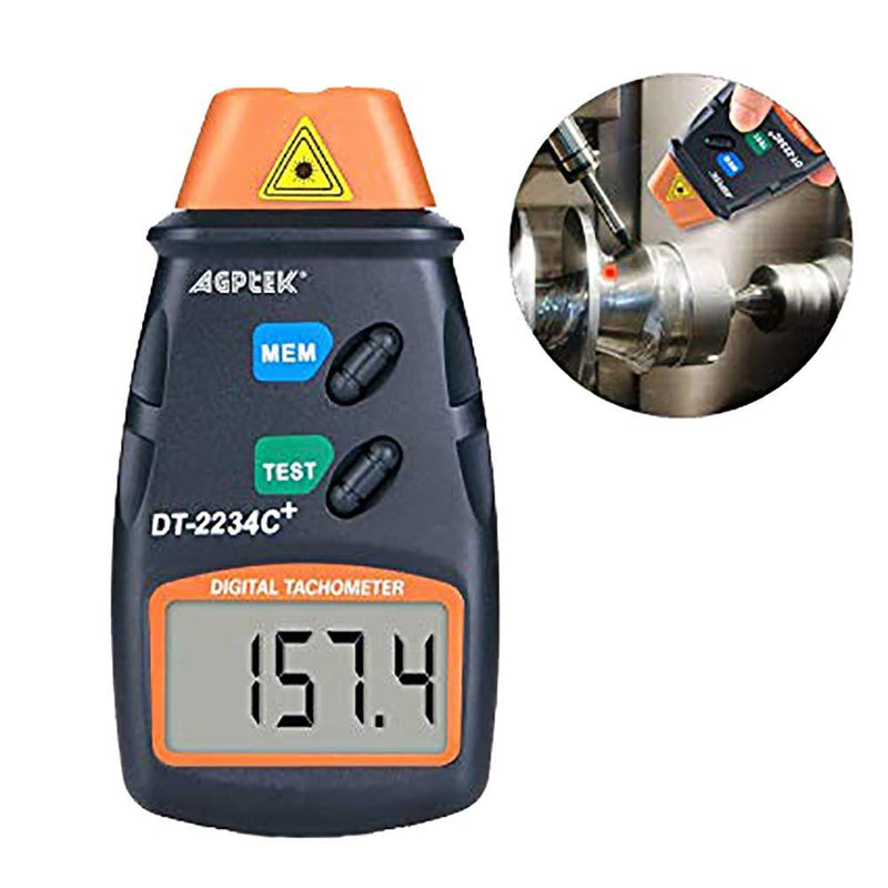  [AUSTRALIA] - AGPtek® Professional Digital Laser Photo Tachometer Non Contact RPM Tach DT-2234C+