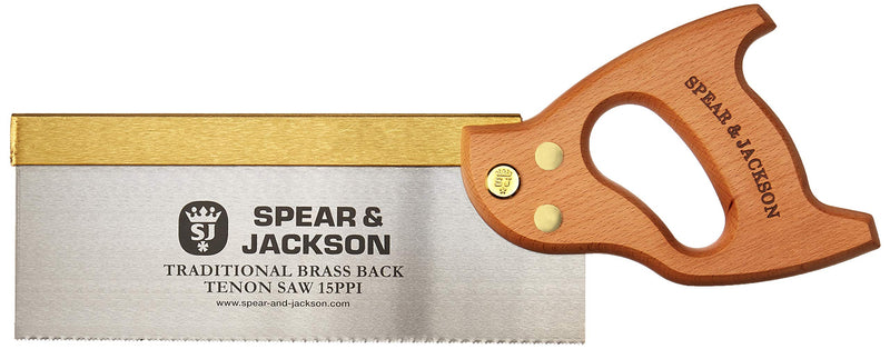 Spear & Jackson 9540B-91 Traditional Brass Back Tenon Saw, 10" x 15", Brown/Silver 10 Inch x 15 ppi - LeoForward Australia