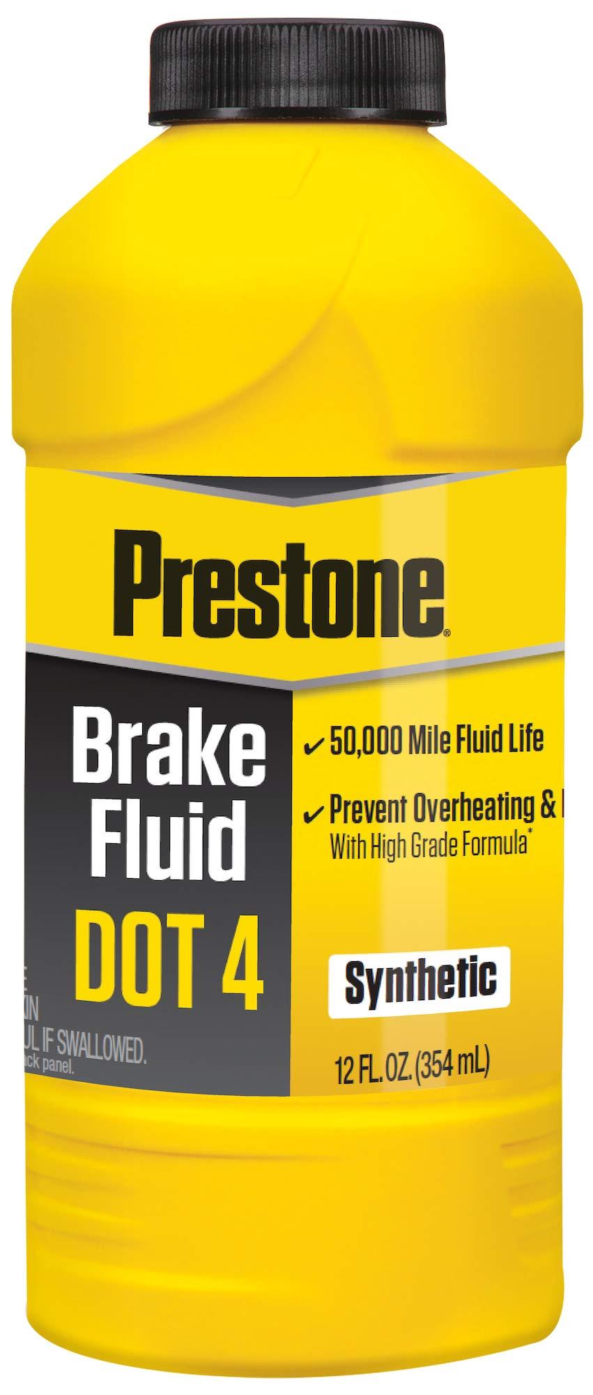 Prestone AS800Y DOT 4 Synthetic Brake Fluid - 12 oz. 12 Ounce - LeoForward Australia