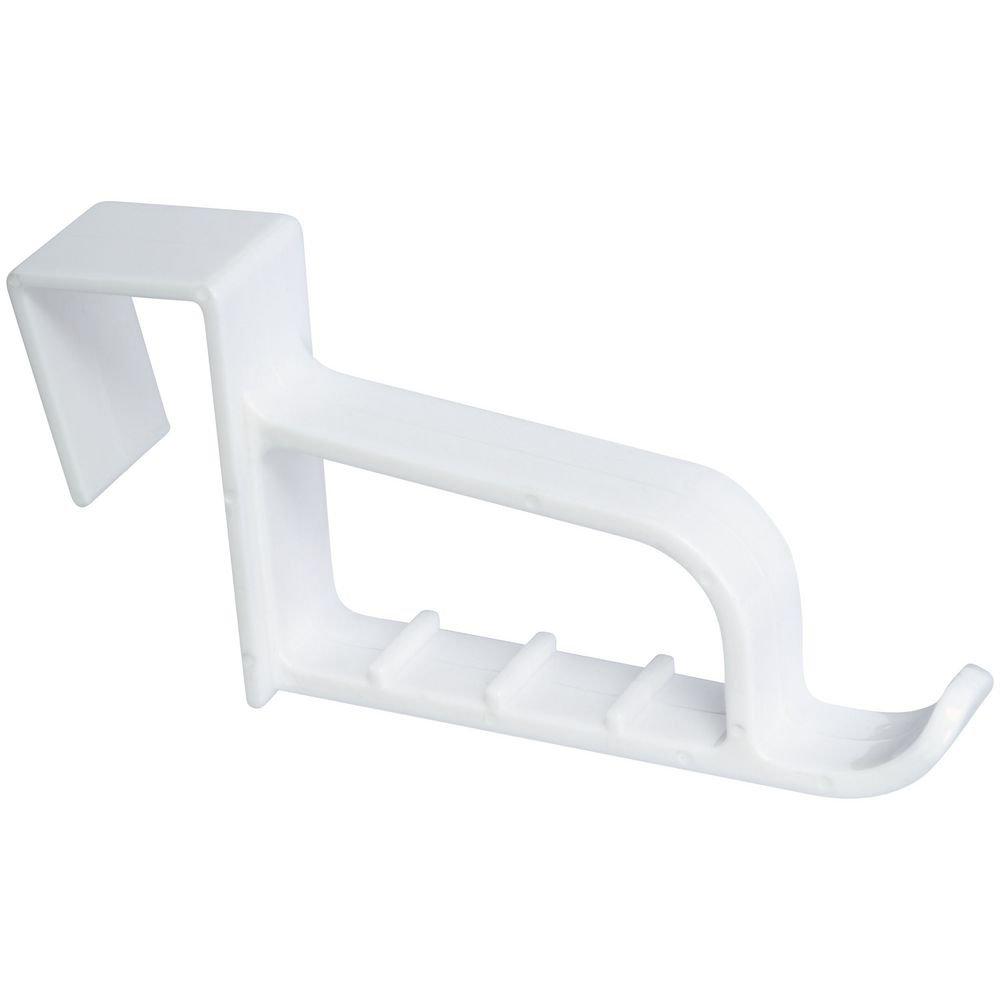 National Hardware N308-296 V2715 Double Hook in White - LeoForward Australia