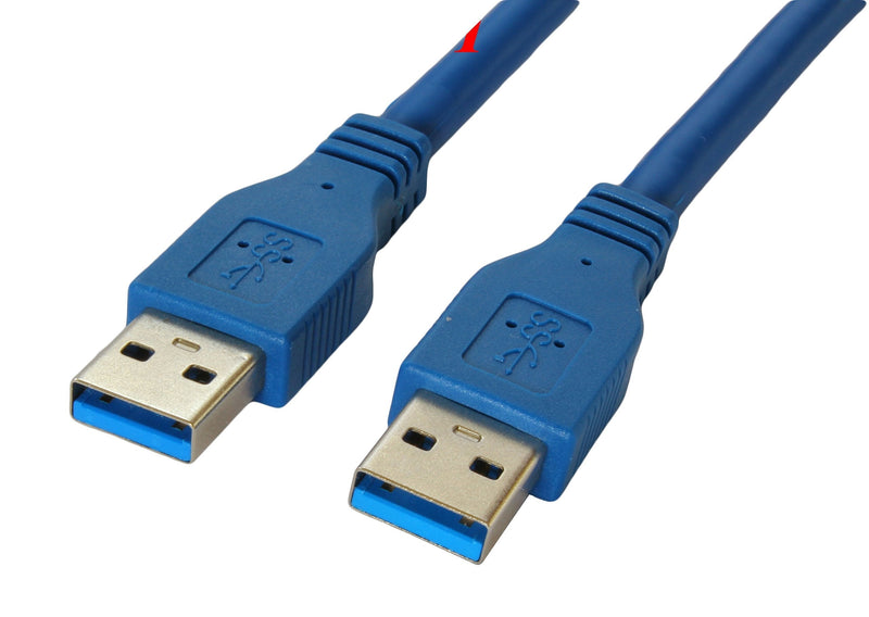  [AUSTRALIA] - Superspeed USB 3.0 Type A Male to Type A Male 24/28AWG Cable 6 Feet, Blue 6 F eet