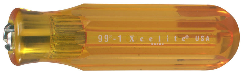 Xcelite 991 Screwdriver Handle For Interchangeable Blade, Amber, 13/16" Diameter, 4" Handle Length - LeoForward Australia