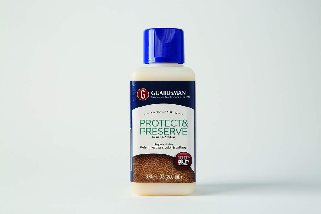  [AUSTRALIA] - Guardsman 471000 Protect & Preserve Repels Stains, Retains Color and Softness, for Leather Furniture & Car Interiors, 8.4 Oz Protect and Preserve