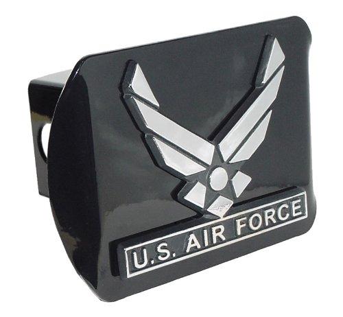  [AUSTRALIA] - MVP Accessories US Air Force Wings Black Metal Trailer Hitch Cover with Metal Logo