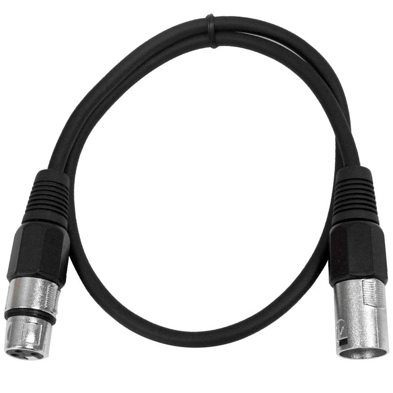  [AUSTRALIA] - SEISMIC AUDIO - SAXLX-3 - 3' Black XLR Male to XLR Female Patch Cable - Balanced - 3 Foot Patch Cord