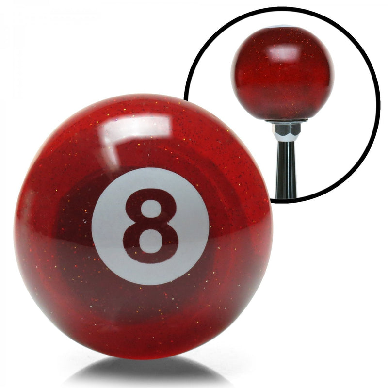  [AUSTRALIA] - American Shifter 53785 Red 8 Ball Shift Knob with Metal Flakes
