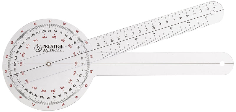 Prestige Medical Plastic Goniometer 360 Degree ISOM, 12 Inch - LeoForward Australia