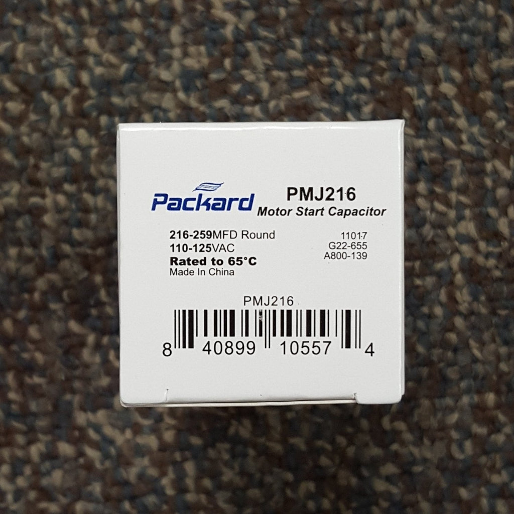Packard PMJ216 Motor Start Capacitor. 216-259 MFD UF / 110-125 VAC - LeoForward Australia