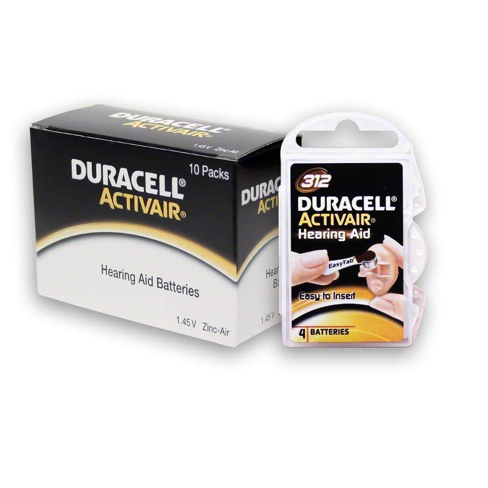 Duracell Hearing Aid Batteries Size 312 pack 40 batteries 40 Count (Pack of 1) - LeoForward Australia