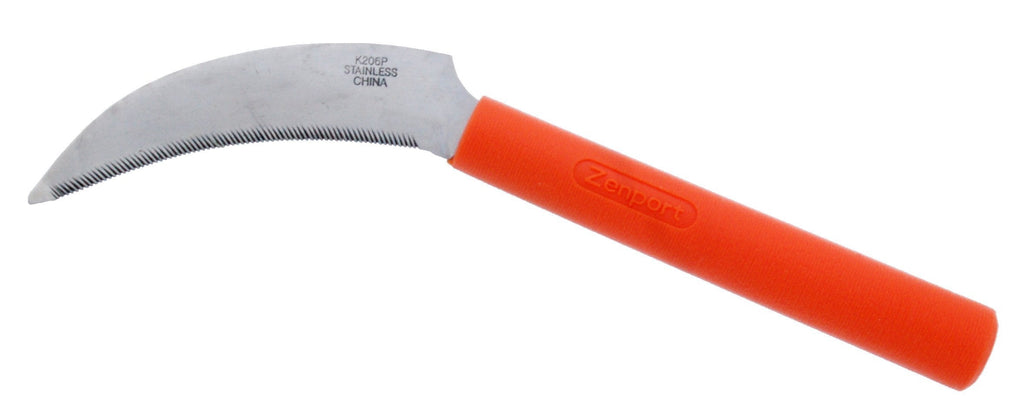 Zenport K206P Stainless Steel Sickle, A+ Grade, Plastic Handle, 4.3-Inch Blade , Orange - LeoForward Australia