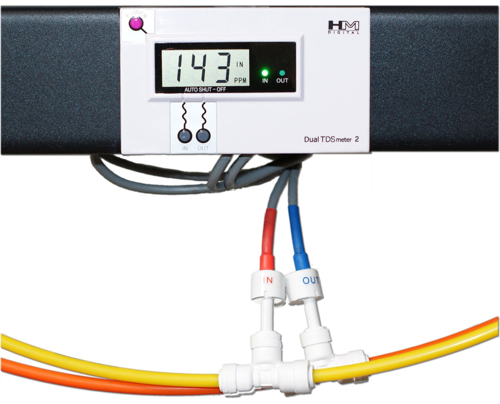 HM Digital DM-2 Commercial In-Line Dual TDS Monitor, 0-9990 ppm Range, +/- 2% Readout Accuracy - LeoForward Australia