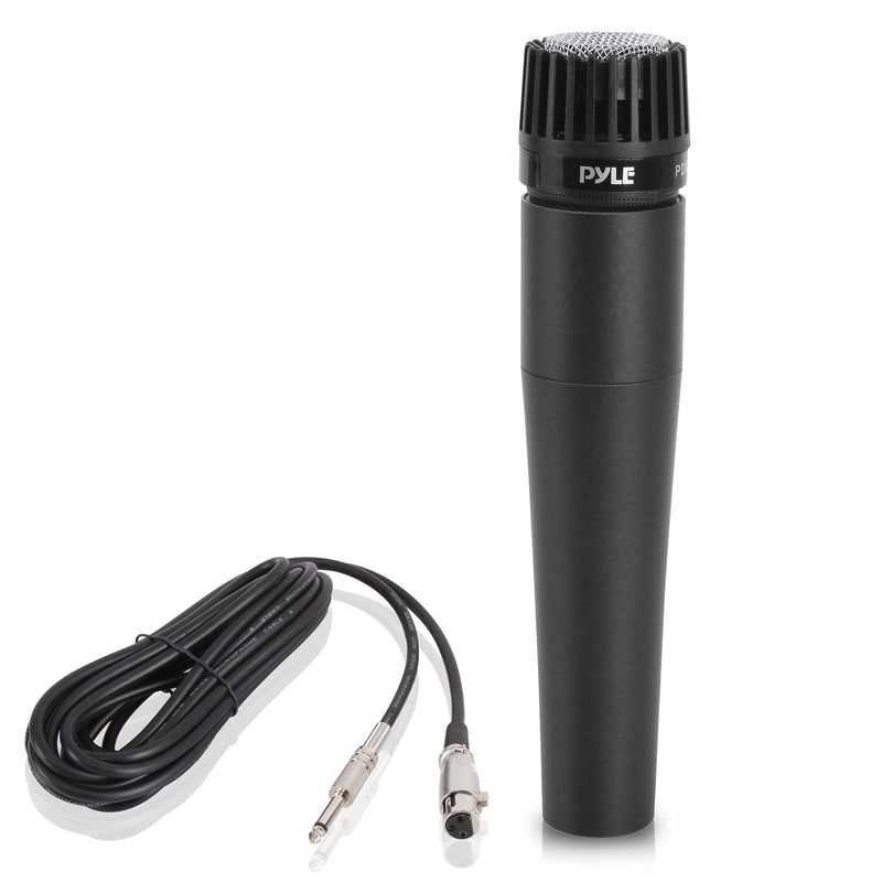  [AUSTRALIA] - Professional Handheld Moving Coil Microphone - Dynamic Cardioid Unidirectional Vocal, Built-in Acoustic Pop Filter, Includes 15ft XLR Audio Cable to 1/4'' Audio Connection - Pyle PDMIC78