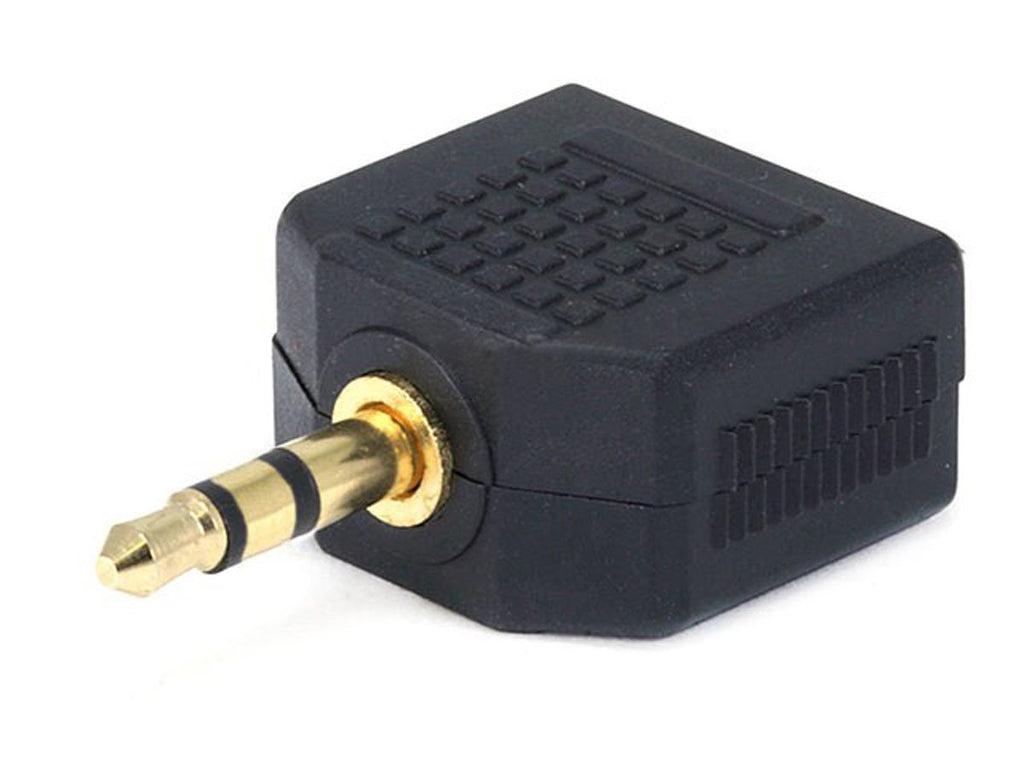 Monoprice 107204 3.5mm Stereo Plug to 2 x 3.5mm Stereo Jack Splitter Adaptor, Gold Plated - LeoForward Australia