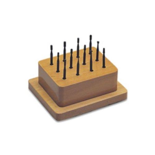 Wax Bur Set with Wooden Stand, Small Burs, Set of 12 | BUR-930.05 - LeoForward Australia