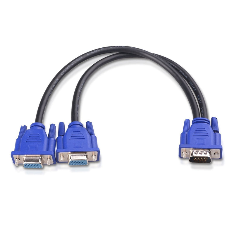  [AUSTRALIA] - Cable Matters 12 Inch VGA Splitter Cable (VGA Y Cable) for Screen Duplication - Does NOT Show Separate Displays (No Screen Extension) 1