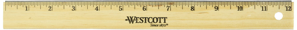  [AUSTRALIA] - Westcott Wood 12" School Ruler Scaled in 1/16" (103810), Assorted Colors, Letter (10381)