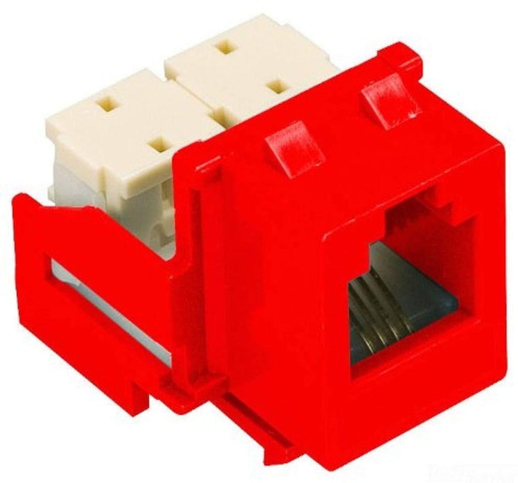 Allen Tel AT34-47 Versatap Category 3 Modular Jack Modules For 22/24 AWG Wire, 6 Position, 4 Conductor, Red - LeoForward Australia