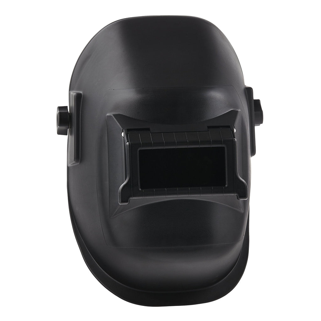  [AUSTRALIA] - Sellstrom Durable, Super Tuff Nylon, All-Purpose Welding Helmet with 2" x 4 1/4" Sel-Snap Lift Front, Ratchet Headgear, Black, S29301