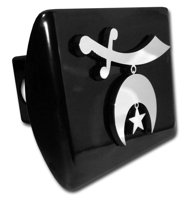  [AUSTRALIA] - Elektroplate Shriner Crescent and Scimitar Black All Metal Hitch Cover