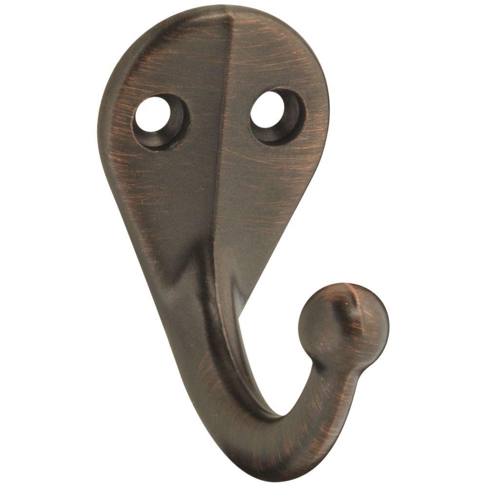 National Hardware N334-748 MPB162 Clothes Hooks in Antique Bronze, 2 pack - LeoForward Australia