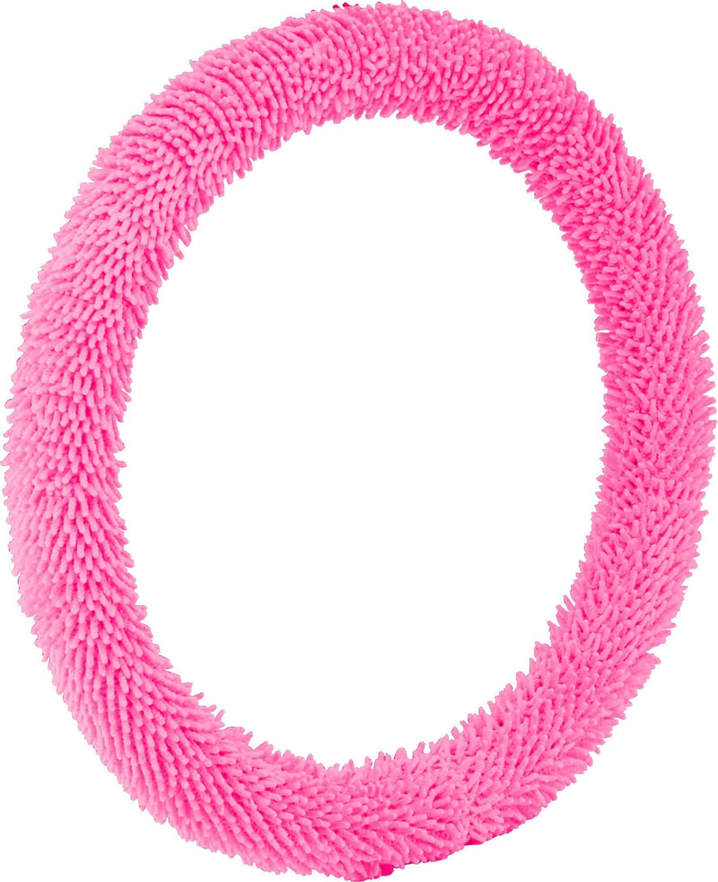  [AUSTRALIA] - Bell Automotive 22-1-53210-1A Universal Shaggy Steering Wheel Cover, Pink