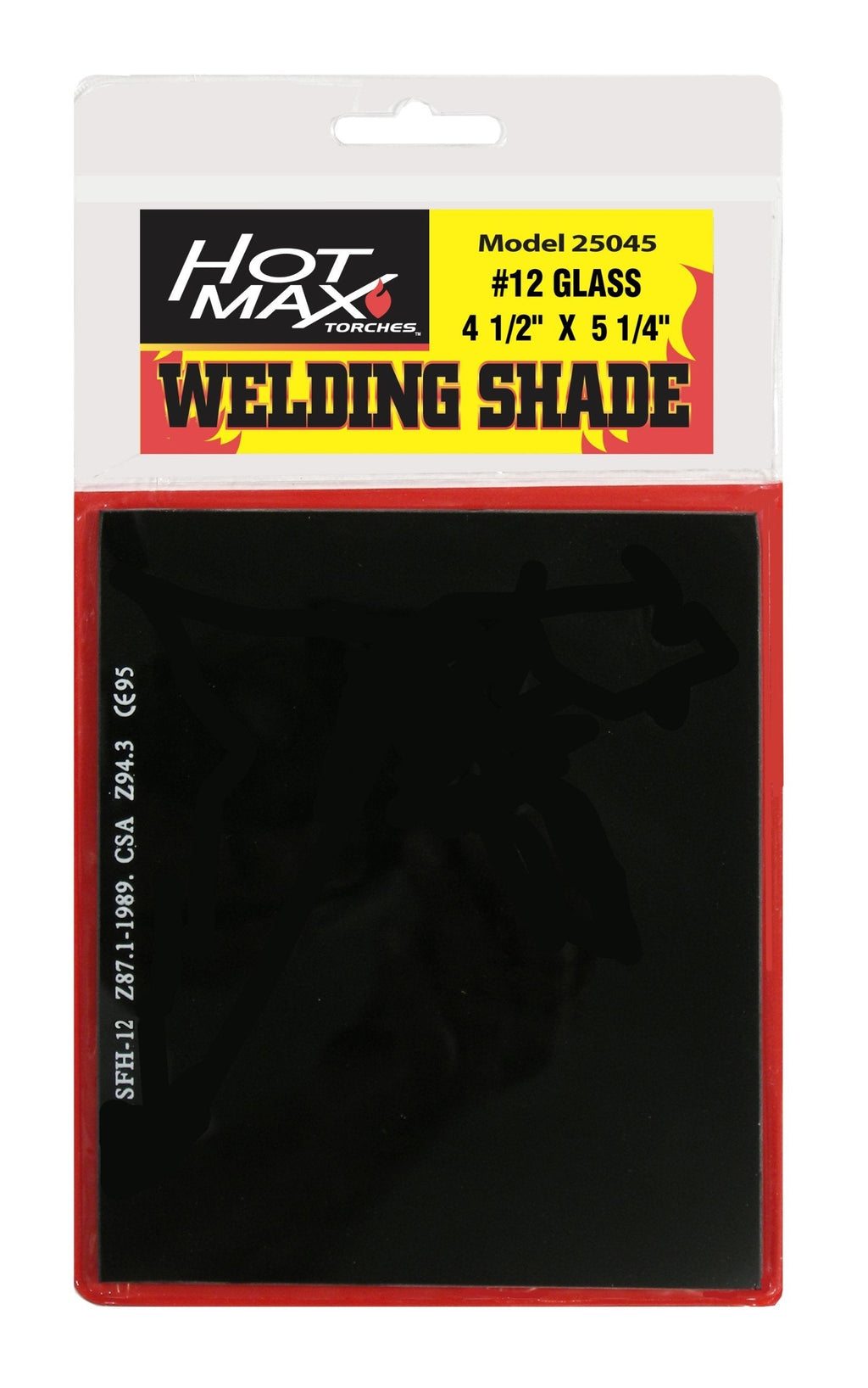  [AUSTRALIA] - Hot Max 25045#12 Helmet Shade 4 1/2-Inch by 5 1/4-Inch Welding Helmet Replacement Lens #12 4-1/2"x5-1/4"