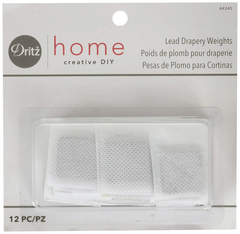  [AUSTRALIA] - Dritz Home 44345 Covered Lead Drapery Weights (12-Piece) 12-Piece