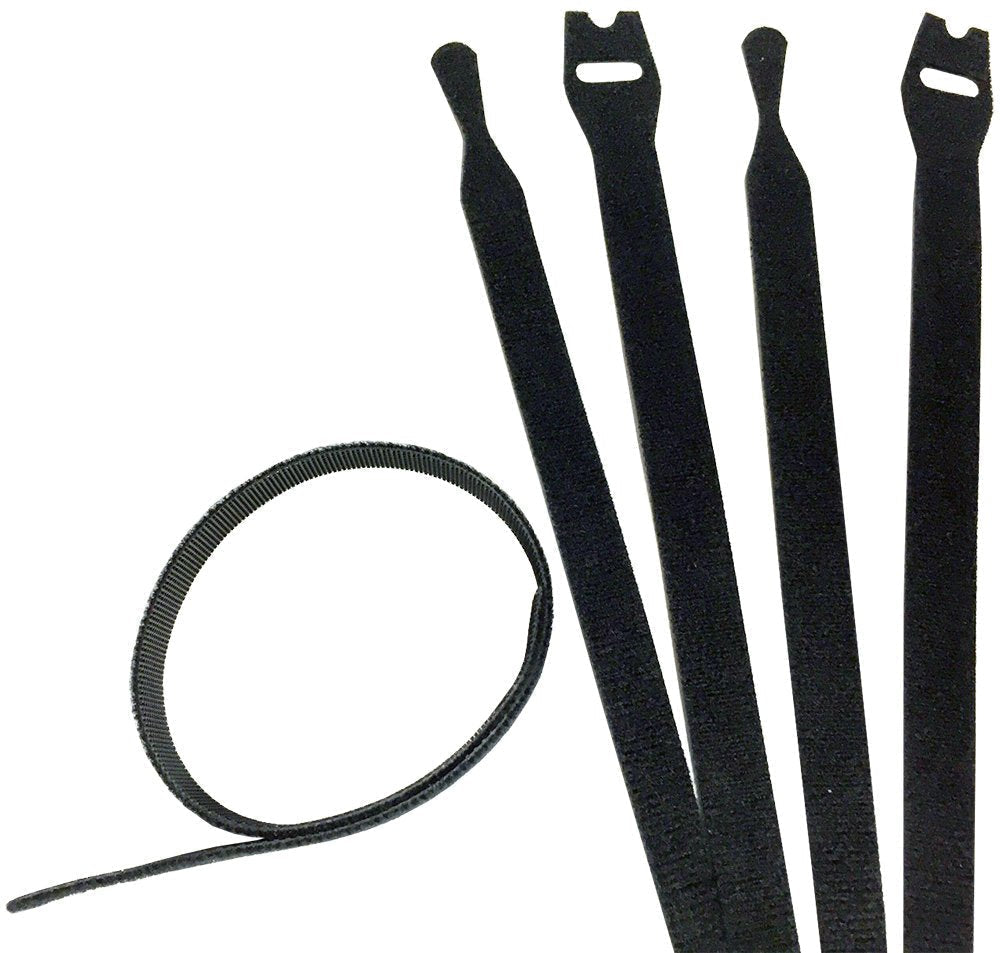 [AUSTRALIA] - 12" Long Hook & Loop Wrap Cable Ties - 25 Pieces - Color Black 12" Long - 25 Pack