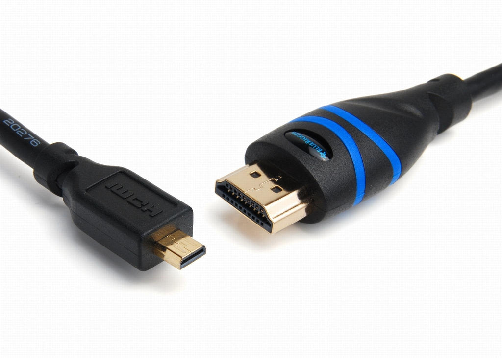 BlueRigger Micro HDMI to HDMI Cable (6 FT, 4K 60Hz, HDR, High Speed, Ethernet) - Compatible with GoPro Hero 7/6/5/4, Raspberry Pi 4, Sony A6000/A6300 Camera, Nikon B500, Lenovo Yoga 3 Pro, Yoga 710 6FT - LeoForward Australia