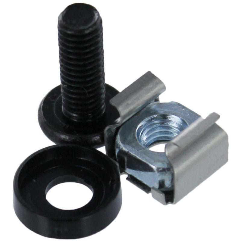 [AUSTRALIA] - NavePoint M6 Cage Nuts and Screws for Server Shelves Cabinets - 50 Pk Rack Mount