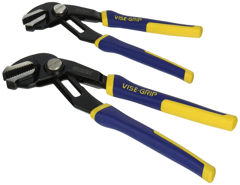  [AUSTRALIA] - IRWIN VISE-GRIP GrooveLock Pliers Set, Straight Jaw, 2-Piece (1802532) 2-pack (8", 10")